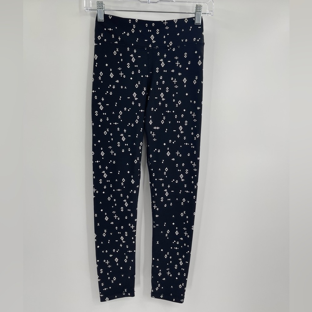 The upside revolve black pattern ankle workout activewear leggings size size 4